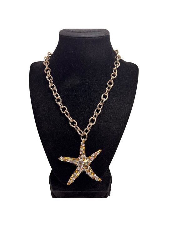 Carol Dauplaise Jewelry - Carol Dauplaise Gold Tone Cable Chain Necklace W/ Large Starfish Pendant (6314)